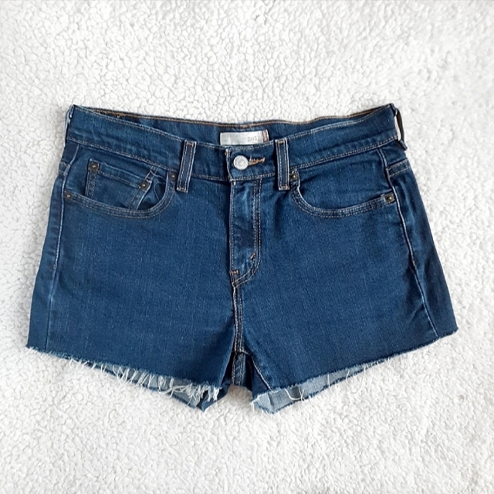 LEVI'S 505 Mid Rise Cut Off Jean Shorts Size 4